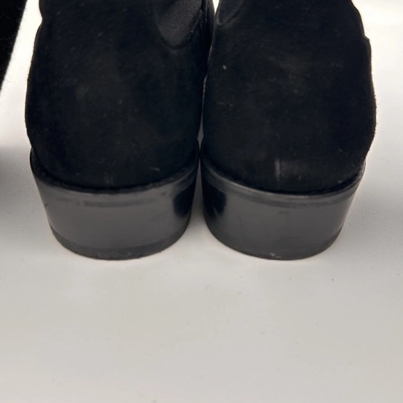 Stuart Weitzman Black & Gray 50/50 Textured Boots•Dark Academia•Steam Punk•Edgy - Picture 8 of 16